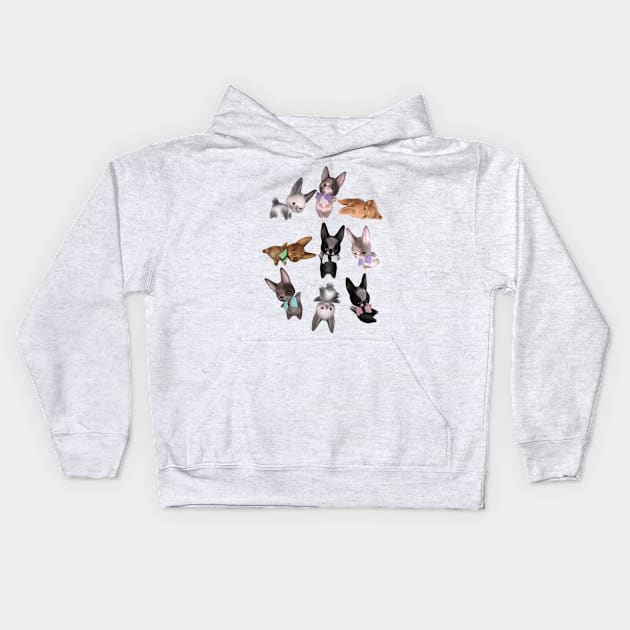 Bunny Yoga Kids Hoodie by vonHobo